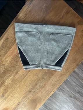 Zara Gray Mini Skirt with Black Side Insets